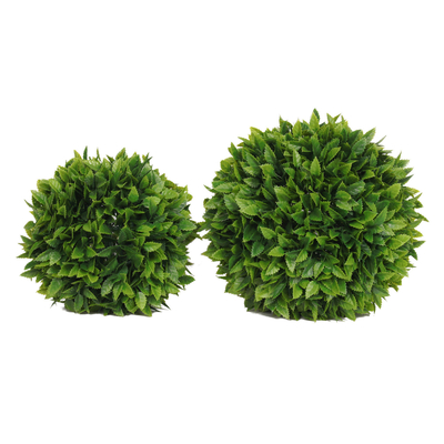 42cm PE Artificial Plant Balls , PP Artificial Plant Topiary Ball Faux Boxwood Decorative Balls