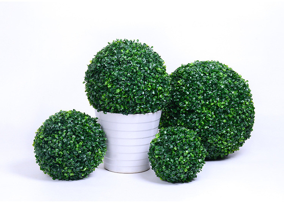 42cm PE Artificial Plant Balls , PP Artificial Plant Topiary Ball Faux Boxwood Decorative Balls