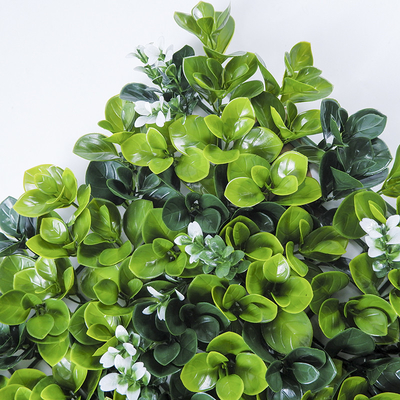 Plastic Artificial Grass Wall Anti UV Greenery Panels For Home Decoration
